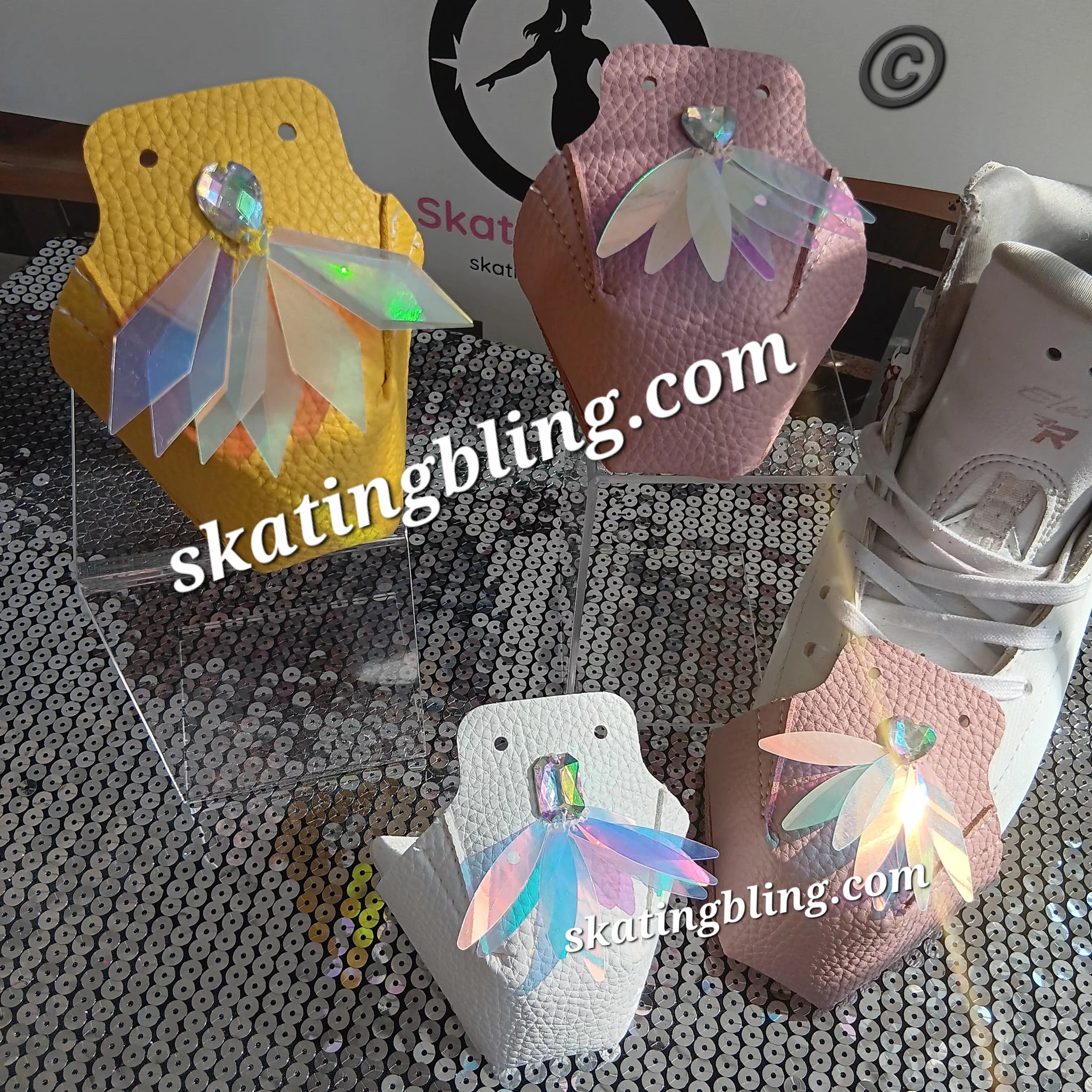 Toe guards with bling